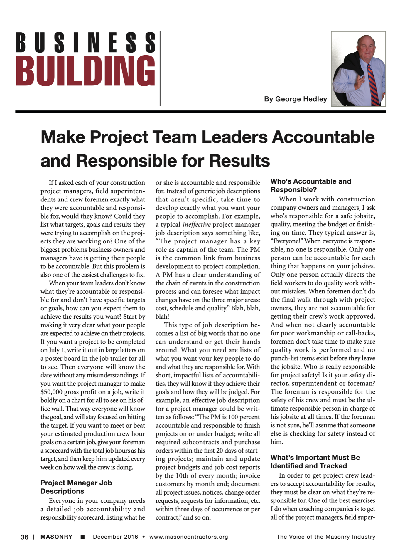 Masonry Magazine December 2016 Page. 39