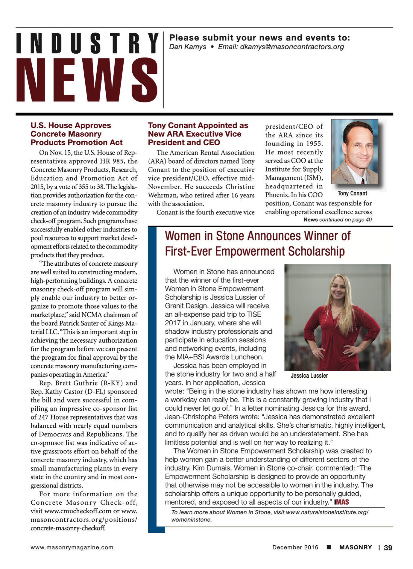 Masonry Magazine December 2016 Page. 42