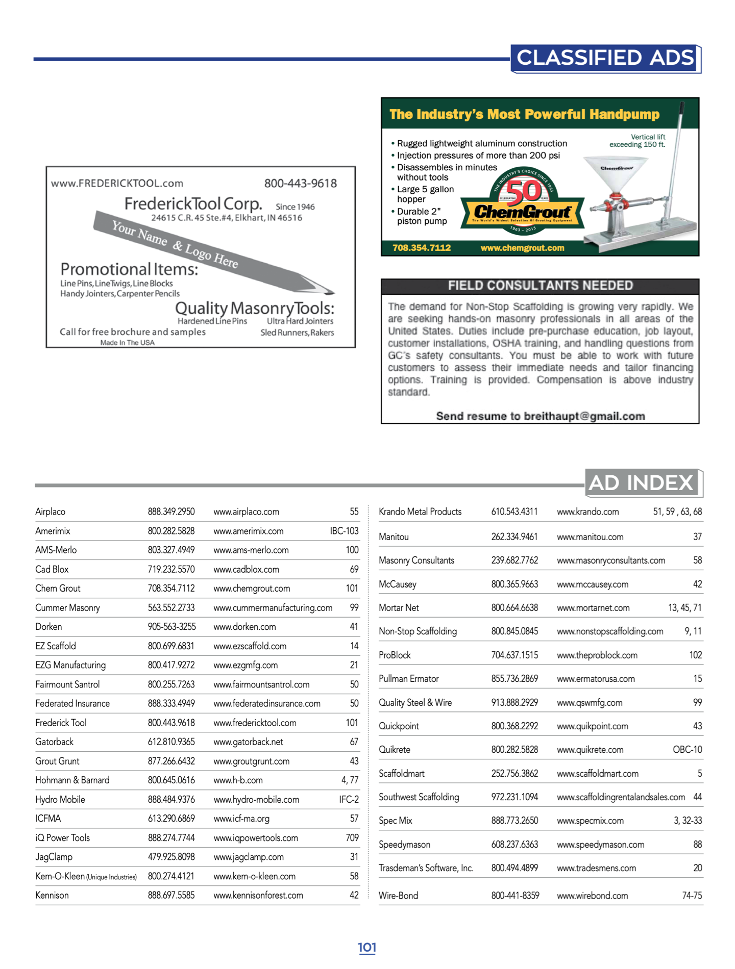 Masonry Magazine December 2017 Page. 101