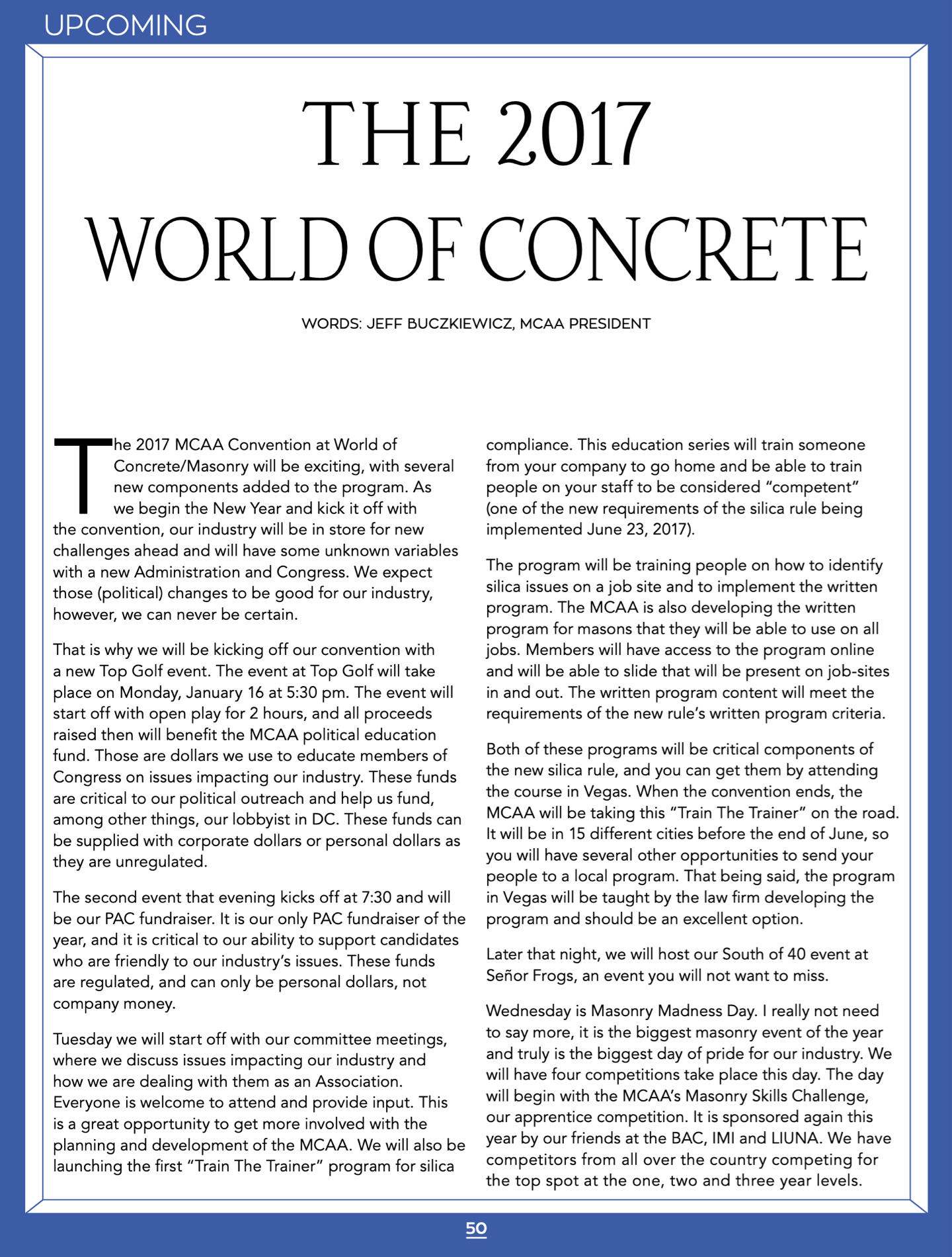 Masonry Magazine January 2017 Page. 50