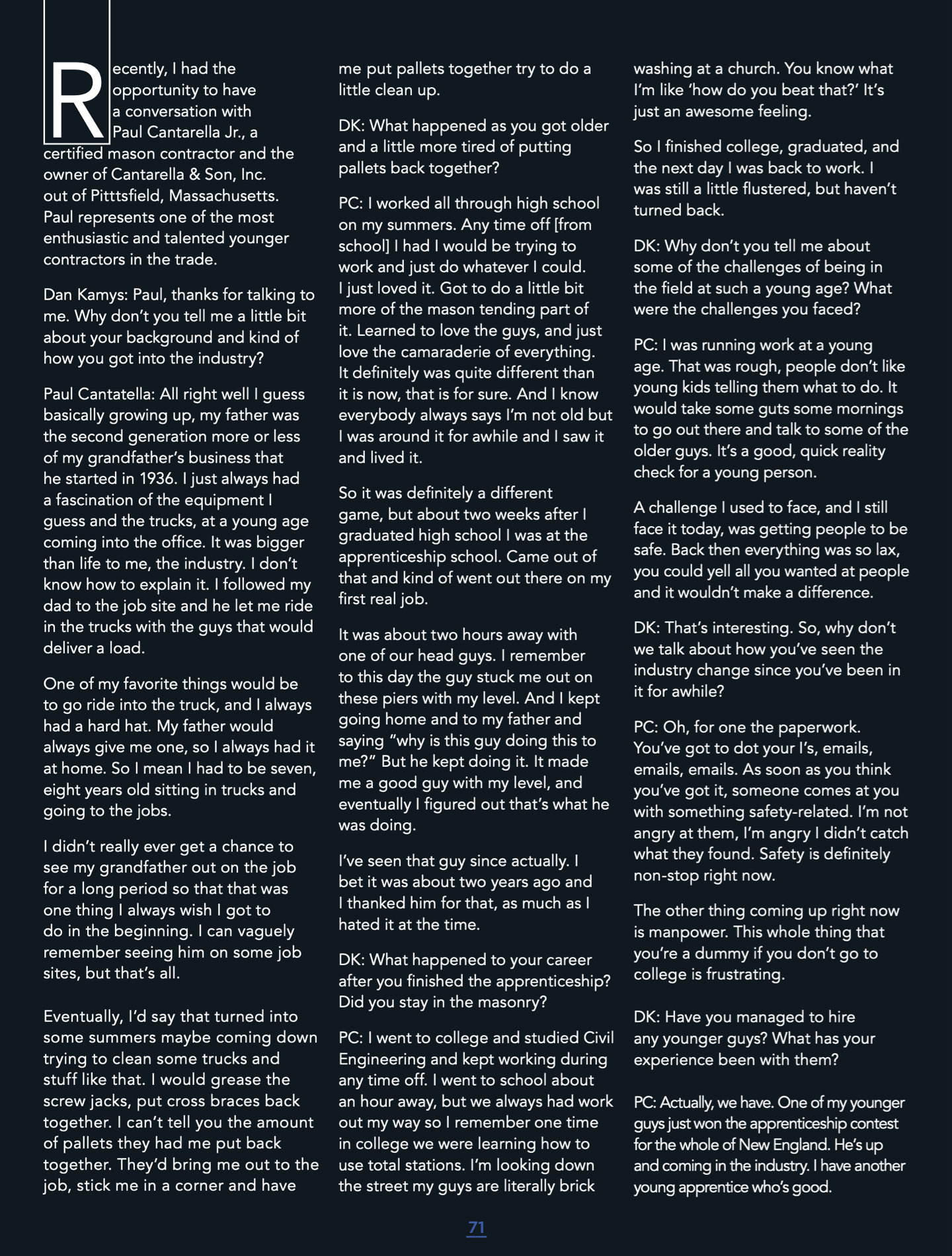 Masonry Magazine January 2017 Page. 71